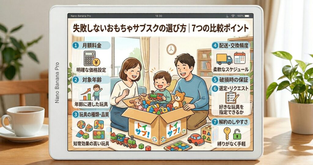失敗しないおもちゃサブスクの選び方｜7つの比較ポイント
